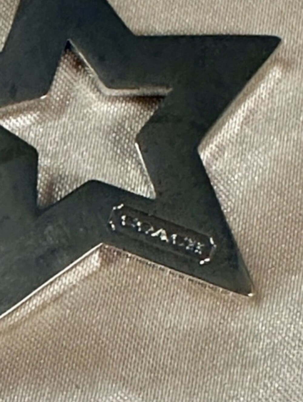 Coach Silver Star Pendant with Teal Crystals - Picture 5 of 5